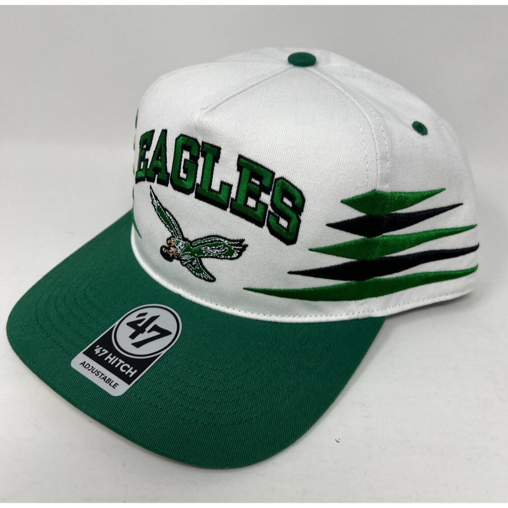 Philadelphia Eagles '47 Hitch Relaxed Fit Diamond Cut White Snapback NFL Hat - Picture 3 of 7